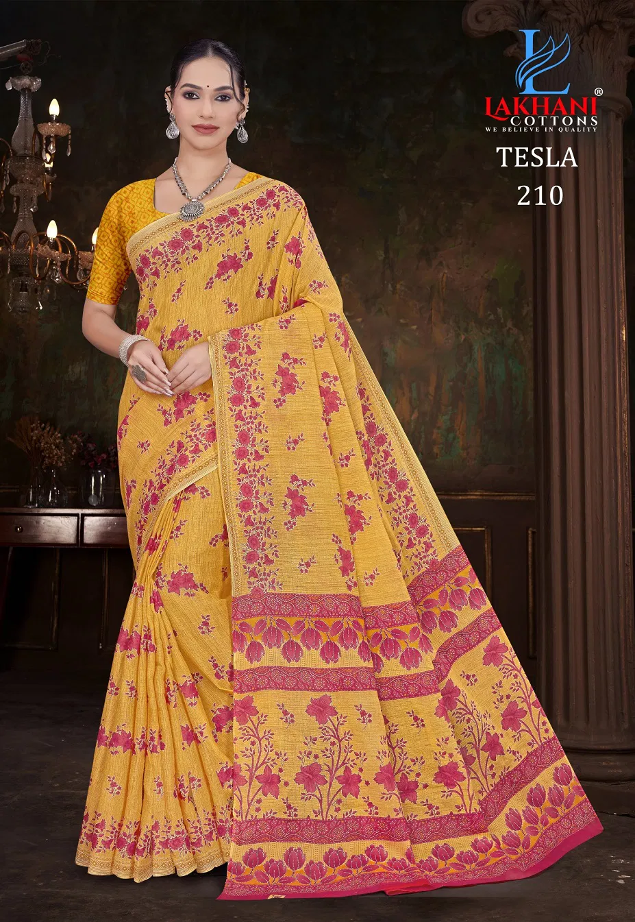 Tesla Vol 2 By Lakhani Cotton Printed Fancy Wholesale Saree In India